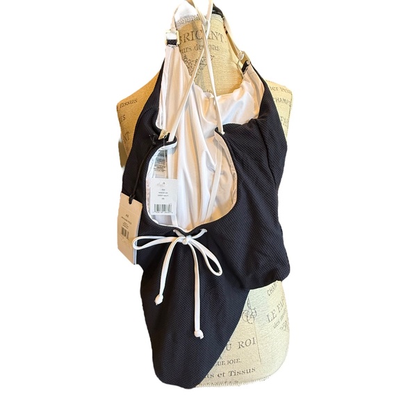 ONIA Women's Anya Back Tie One-Piece Swimsuit Deep Navy XS NWT - Picture 9 of 12